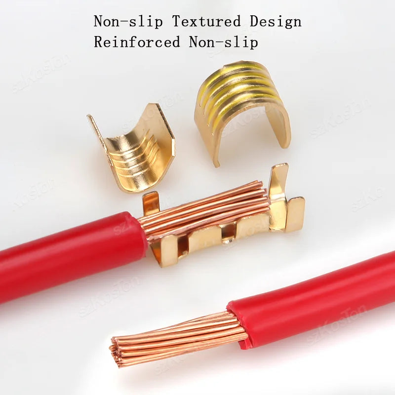 50/100/200PCS 453U-shaped Electrical Cable Connectors Tab Cold Insert Wire Connector Electricos Small Ceeth Terminal 0.3 -1.5mm²