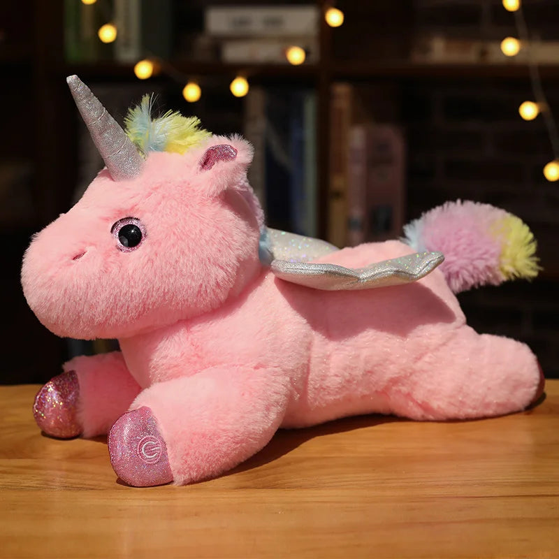 120CM Cute Glowing LED Light Unicorn Plush Toys Lovely Luminous Animal Unicorn Pillow Stuffed Dolls for Children Kids Gifts