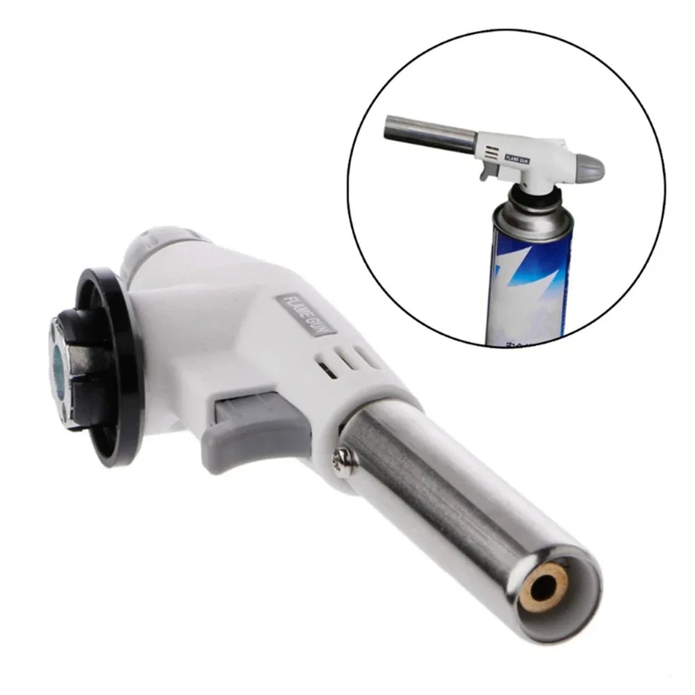 Torch Cooking AutoIgnition Butane Gas Welding-Burner Welding Gas Burner Flame Gas Torch Flame Gun Blow for BBQ Camping Cooking
