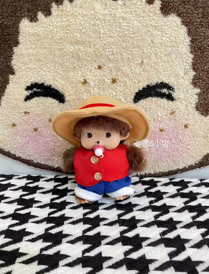 In Stock 15cm Mongon Monkey Kawaii Doll Keychain Bag Pendants Toy Hand Puppet Decompression Children Cute Gift Decoration Gift