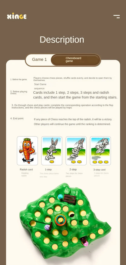 New Rabbit Trap Puzzle Toy Children's Dual Play Multiplayer Board Game Competition Parent Child Interactive Strategy Game