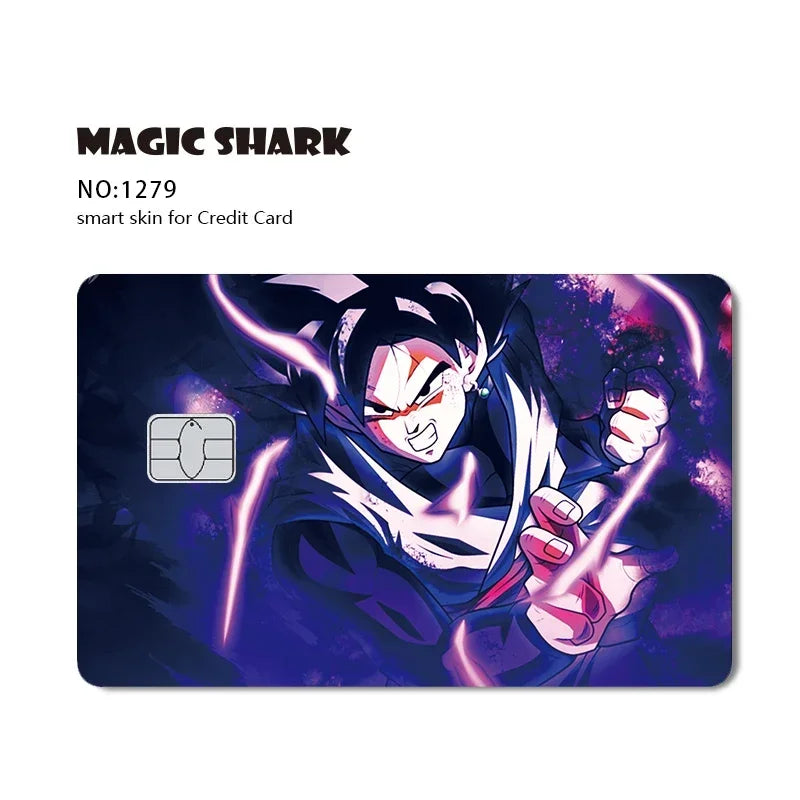 100% New Anime Goku Vegeta Super Saiyan 3M Front Film Skin Sticker Cover for Debit Credit Card