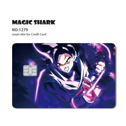 100% New Anime Goku Vegeta Super Saiyan 3M Front Film Skin Sticker Cover for Debit Credit Card