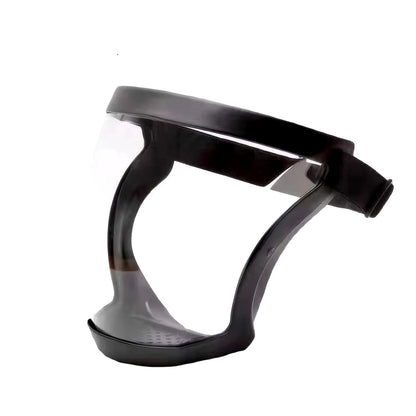 Full-Face Transparent Protection Mask with Adjustable Buckle - Reusable and Heat-Resistant Facial Shield for Safety in Work, Out