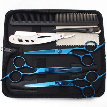 Hairdressing Scissors Black-Gold Hair Scissors Professional 6" JP Stainless Thinning Shears Haircut Scissors Barber Shop C1001