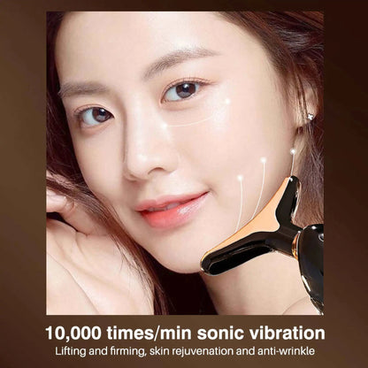 Microcurrent Facial Massager for Lift & Firm Skin, Reduce Wrinkles on Face Neck & Eyes, Rejuvenation Device