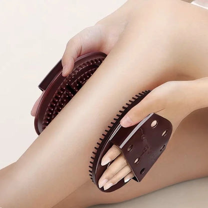 Set Of 2 Brown Massage Brushes For Body Meridian Weight Loss At Home Beauty Salon