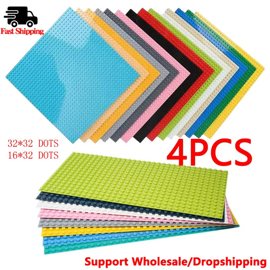 4PCS Classic Baseplates 32x32 16X32 Dots Building Blocks Bricks Base Plates DIY Plastic Board Blocks MOC City Construction Toys