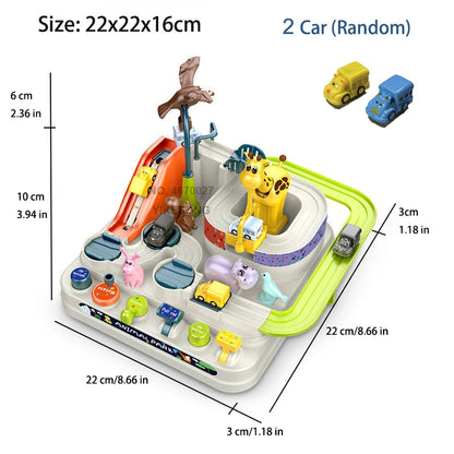 Racing Rail Car Model Space Aerospace Animals Educational Toys Children Train Track Adventure Brain Mechanical Interactive Game