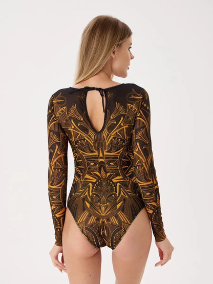 New High Waist Sexy Swimsuit Women Summer Bathing Suit Bikini Set Long Sleeve Swimwear Women Beach Swimming Suit For Female