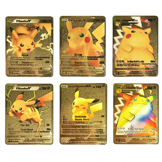 Cartão de metal pokémon 10000 pontos arceus charizard raichu super cartão dourado inglês mewtwo vmax gx ex presente de natal