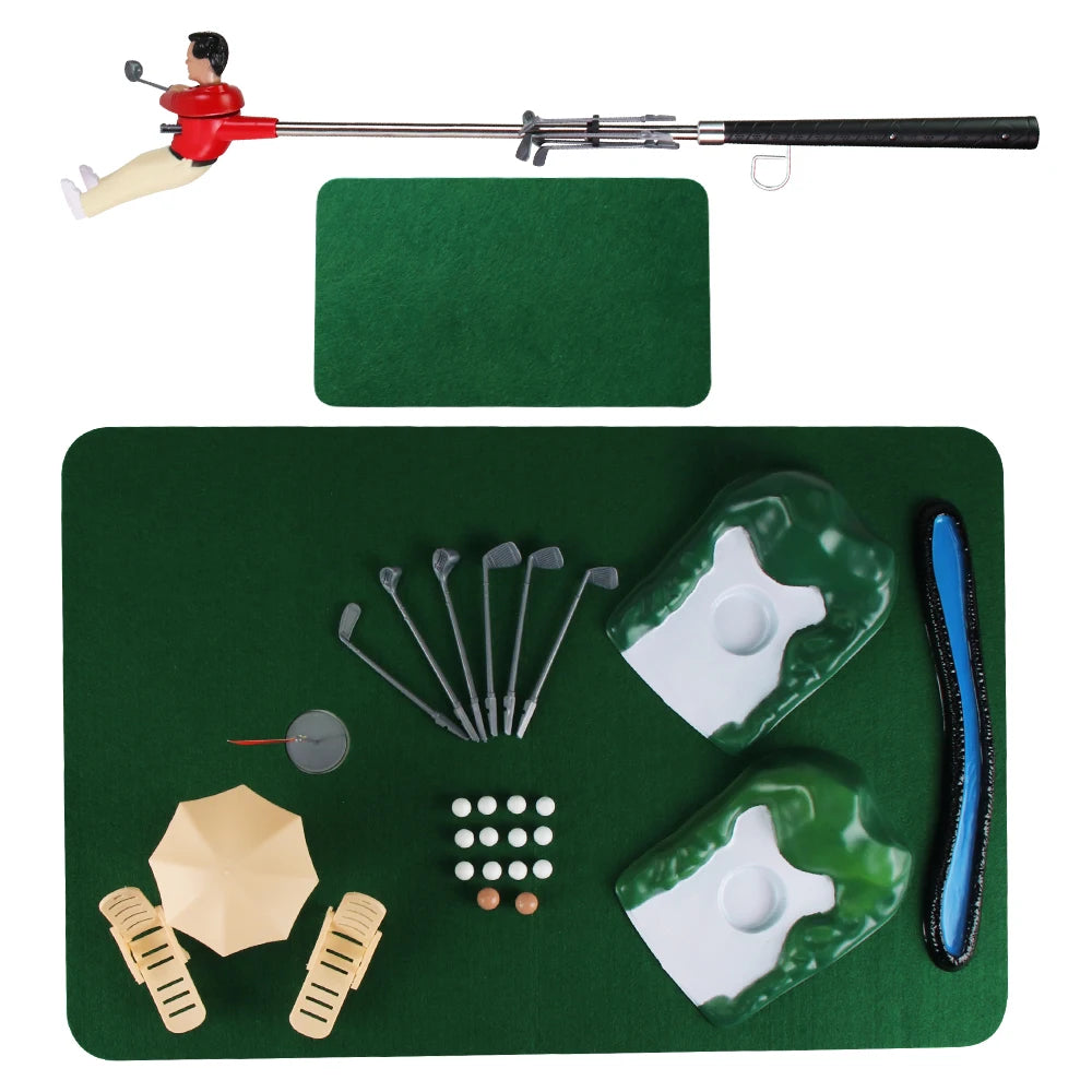 Children's Golf Club Mini Doll Set Toy Indoor And Outdoor Portable Parent-child Interactive Party Game Birthday Gift
