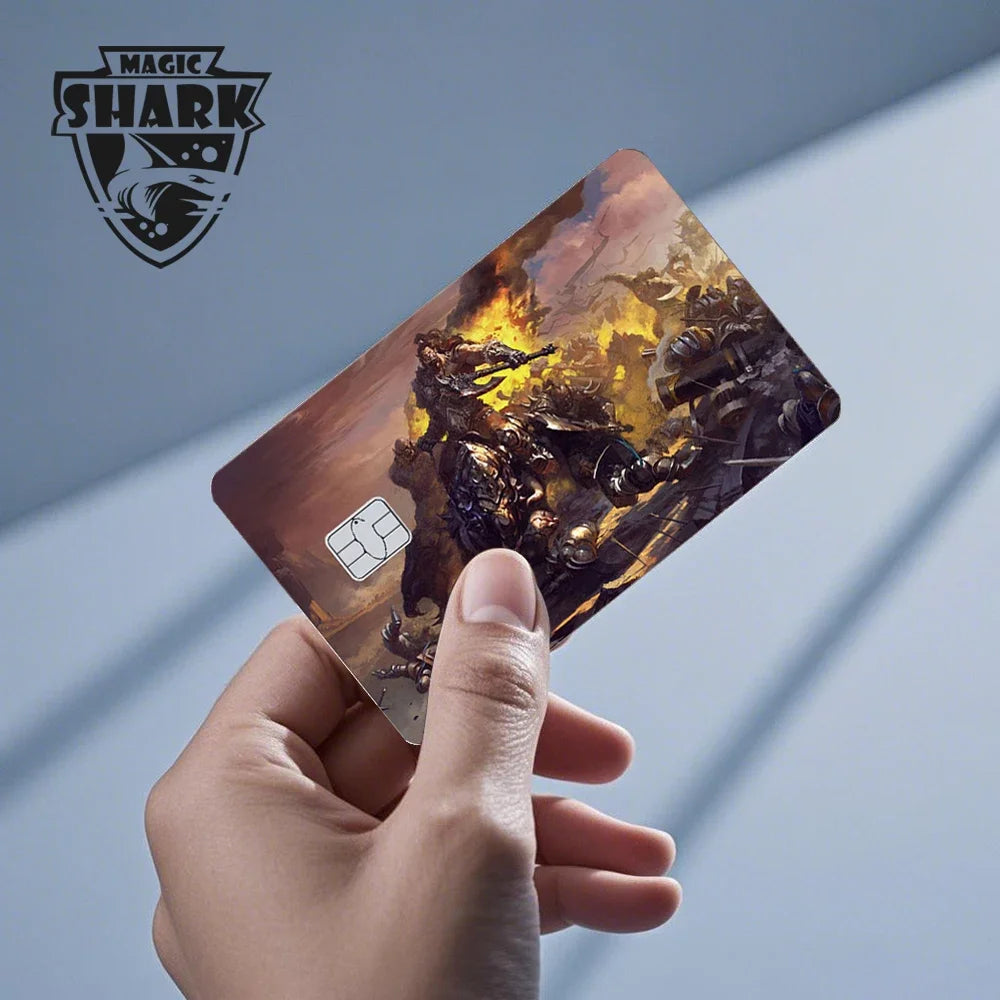 Magic Shark Flower Butterfly Bear Wing No Fade PVC Film Skin Cover Sticker for Bank Debit Credit Card