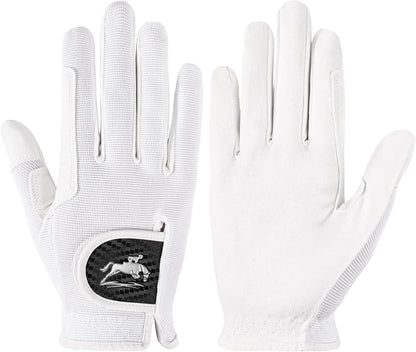 Lightweight Breathable Mesh Equestrian Gloves for Women, Color Pack Offering Comfortable Secure Grip in All Weather Conditions