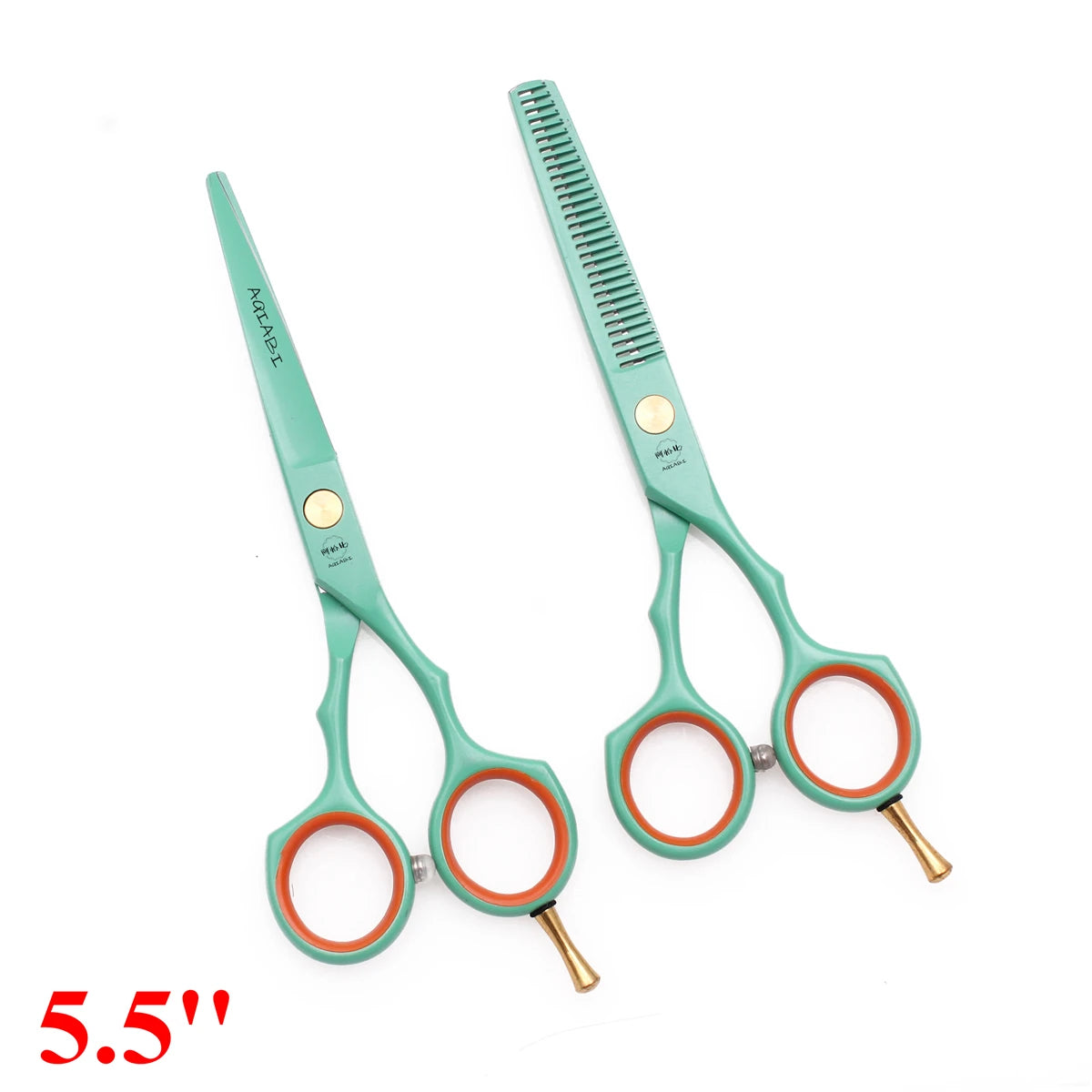 5.5'' Professional Hairdressing Hair Scissors 440C Cutting Shears Thinning Razor Comb Set Salon Barber Home Dropshipping A1104