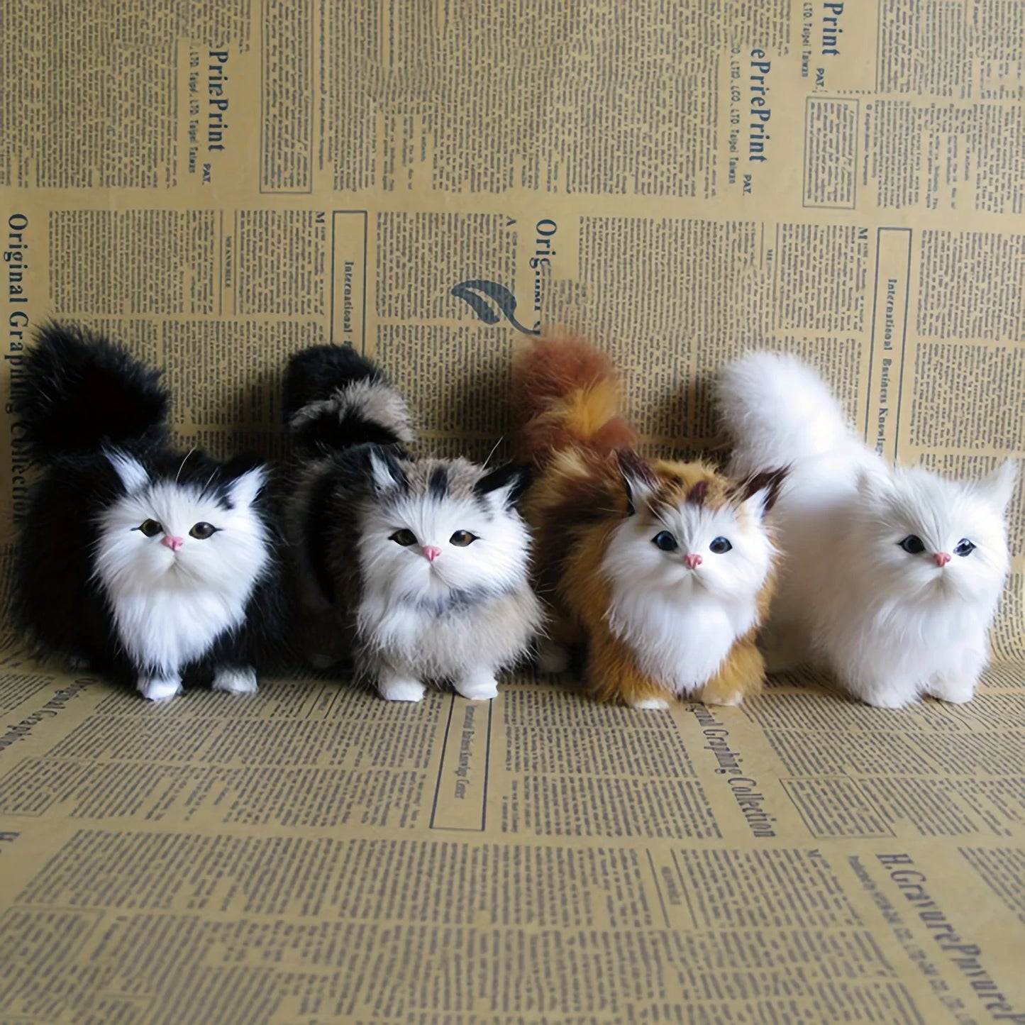 Lifelike Cat Plush Toy - Ultra-Soft Realistic Stuffed Animal | Valentine's Birthday Christmas Gift