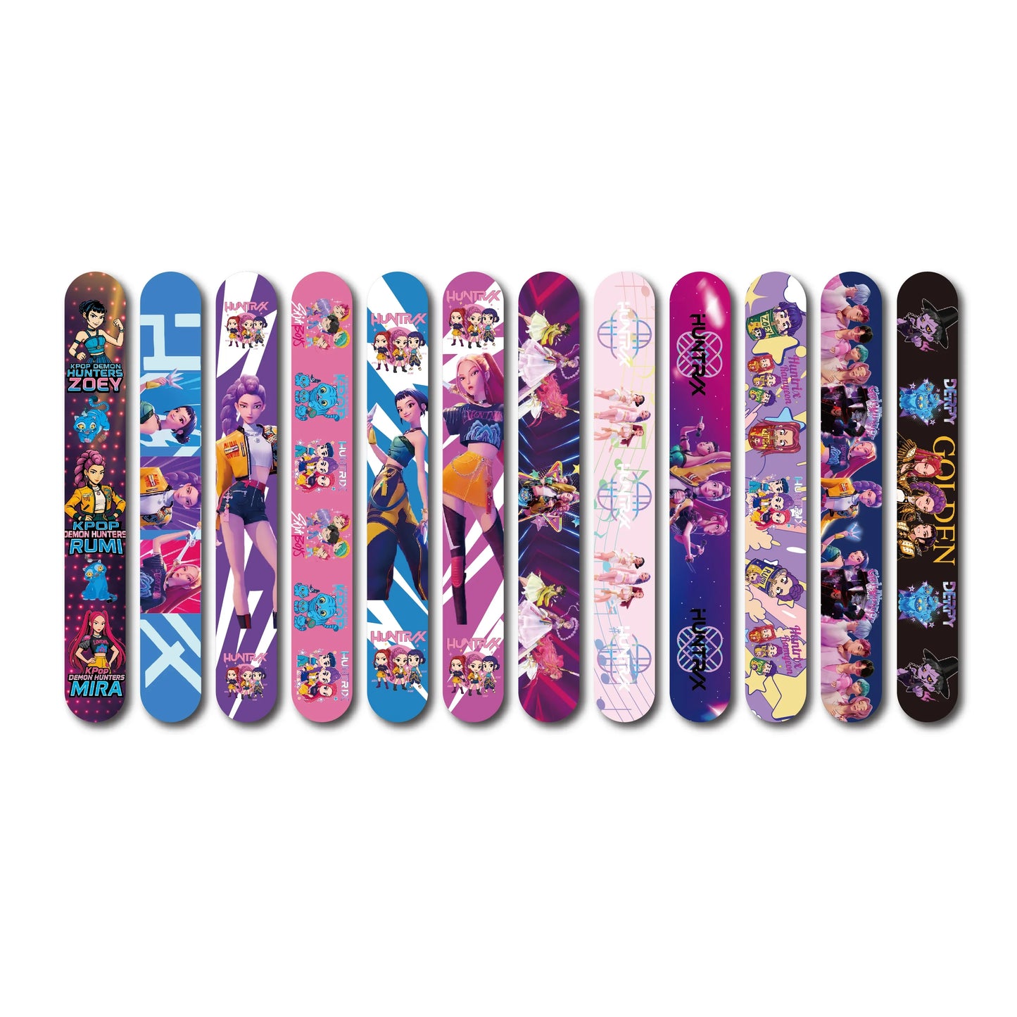 Colorful Anime Girl Slap Bracelets, Fun Snap Wristband Toys for Kids Birthday Party, Classroom Rewards & Holiday Gifts