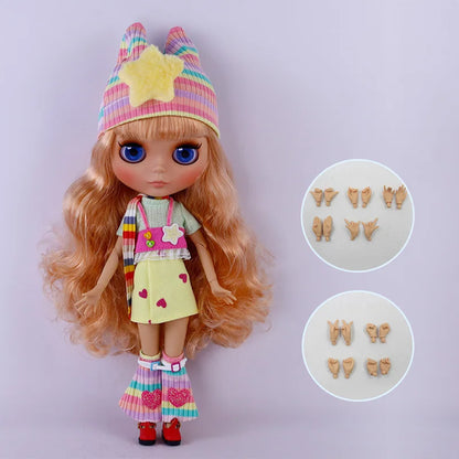 ICY DBS Blyth Doll Tan Skin Matte Face With Eyebrows Special Price 1/6 BJD JOINT body Neo Christmas Gift Anime