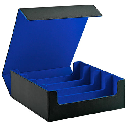 Trading Card Storage Box, Holds 3000+ Cards, Magnetic PU Leather Card box, fits for Magic,TCG Card, sports Cards