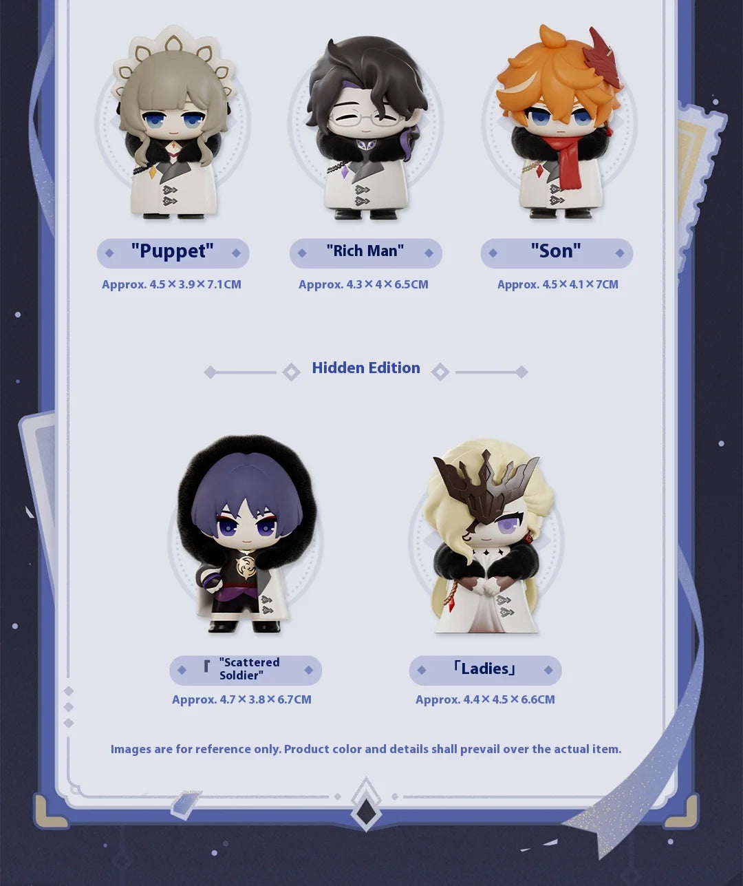 Mihoyo Genshin Fatui Harbinger Blind Box Anime Figure Collectible Merchandise Mystery Gift Ornament for Game Lovers