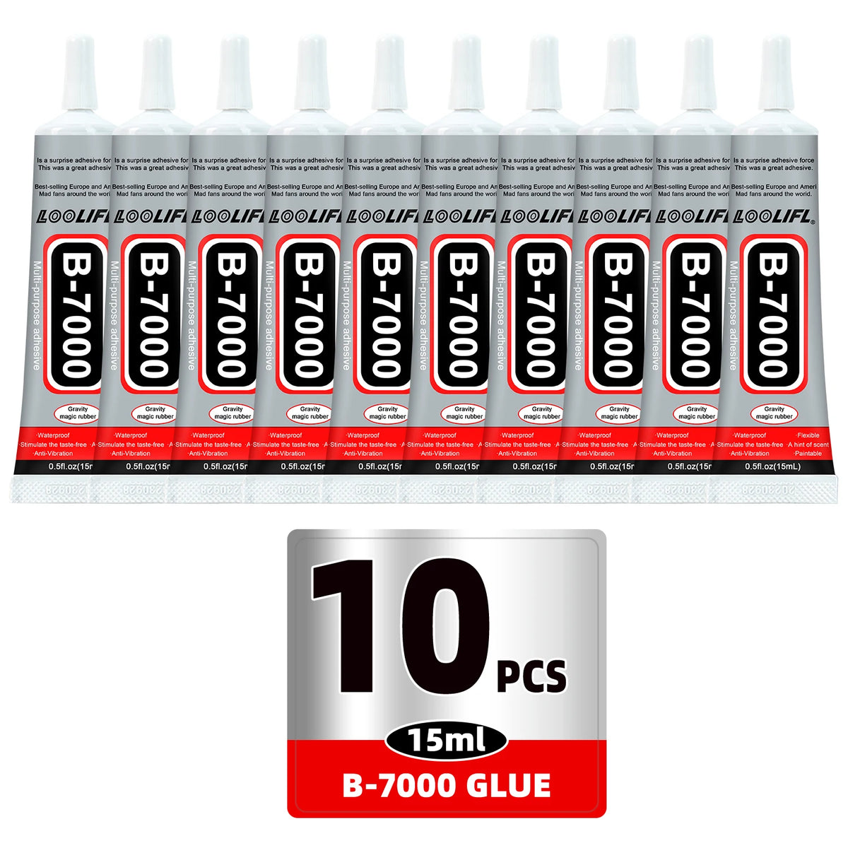 1-10Pcs Loolifl B-7000 Super Glue Safety Materials Epoxy Resin Repair Cell Phone Touch Screen Jewelry Craft Liquid Adhesive 15ml