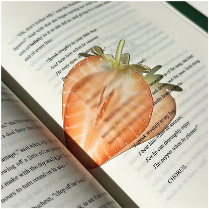 Delicate Transparent Acrylic Apple Bookmark Reading Mark Student Gift Premium Feeling Cute Grape Tomato Bookmarks
