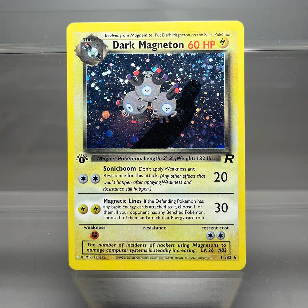 PKM Foil Cards Team Rocket Dark Blastoise Dragonite Charizard 1st Edition 1996 Single Cards Game Collection PTCG Proxy Cards