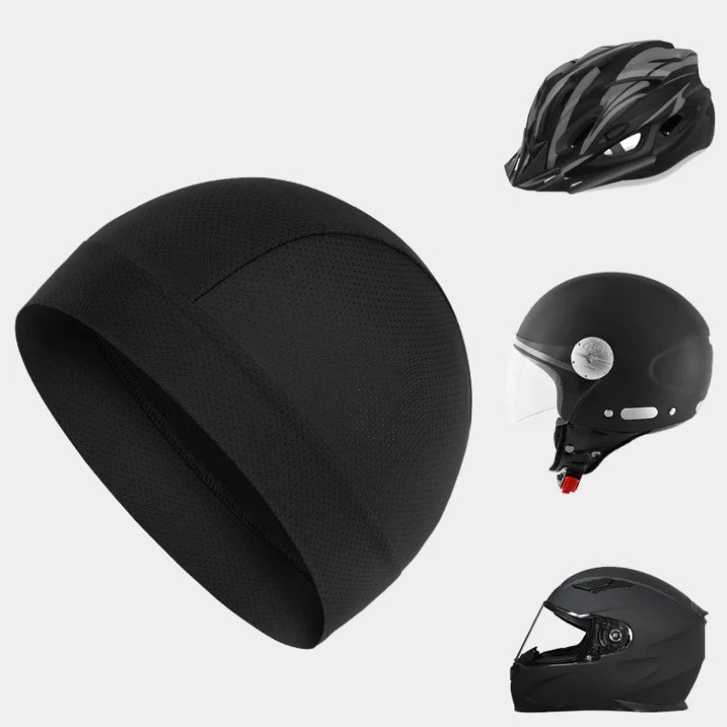 Summer Thin Breathable Mesh Skull Beanie Cap Sweat Absorbent Sport Cap Under Helmet Liner Moisture Wicking Quick Dry Cycling Hat