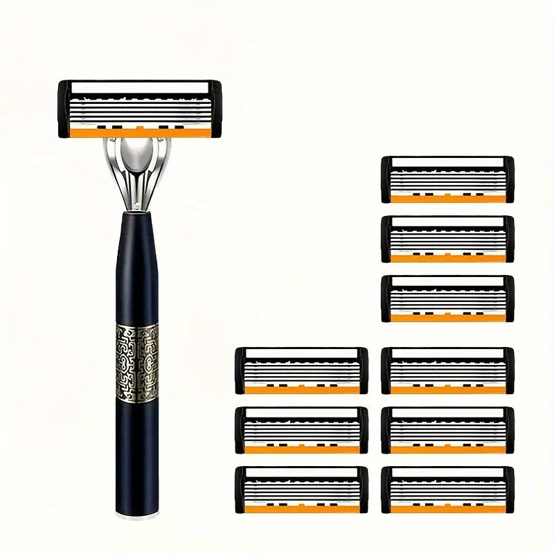 Razor Classic 6 Layer Safety Razor for Mens Shaving&Womens Hair Removal Shaving Blades Manual Shaver