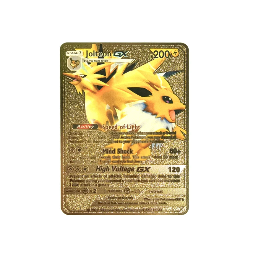 Cartão de metal pokémon 10000 pontos arceus charizard raichu super cartão dourado inglês mewtwo vmax gx ex presente de natal