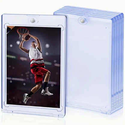 10 Pieces of 35Pt Clear Magnetic Card Storage Boxes, Hard Plastic Storage Boxes, Uv-Resistant Acrylic Magnetic Card Holders, with Magnetic Top Closure, Ideal for Baseball Cards, Perfect for Collectors and Players, Baseball Di