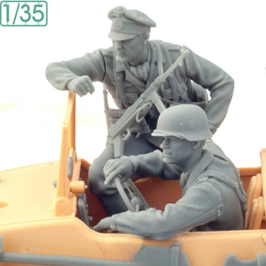 1/35 Crew for WWII Schwimmwagen, Resin Model figure Soldier, WW2 Military themes, Unassembled and unpainted kit