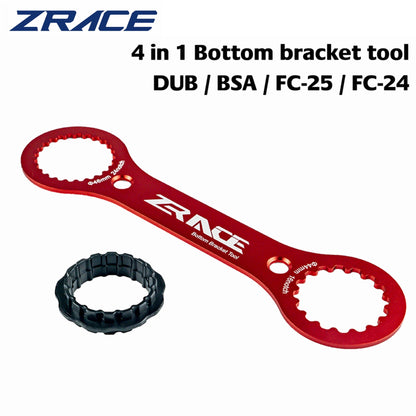 ZRACE 4 in 1 Bottom Bracket Wrench Tool , Compatible with SRAM DUB, SHIMANO BSA / FC-25 / FC-24, CNC AL7075  DUB-BSA TOOLS