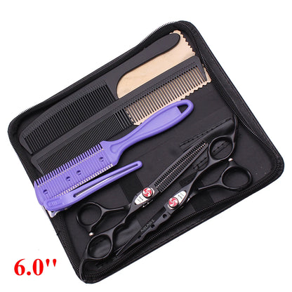6'' Professional Hair Scissors Cutting Shears Thinning Hairdressing Haircut Salon Barber Home Japanese Steel Dropshipping A1019