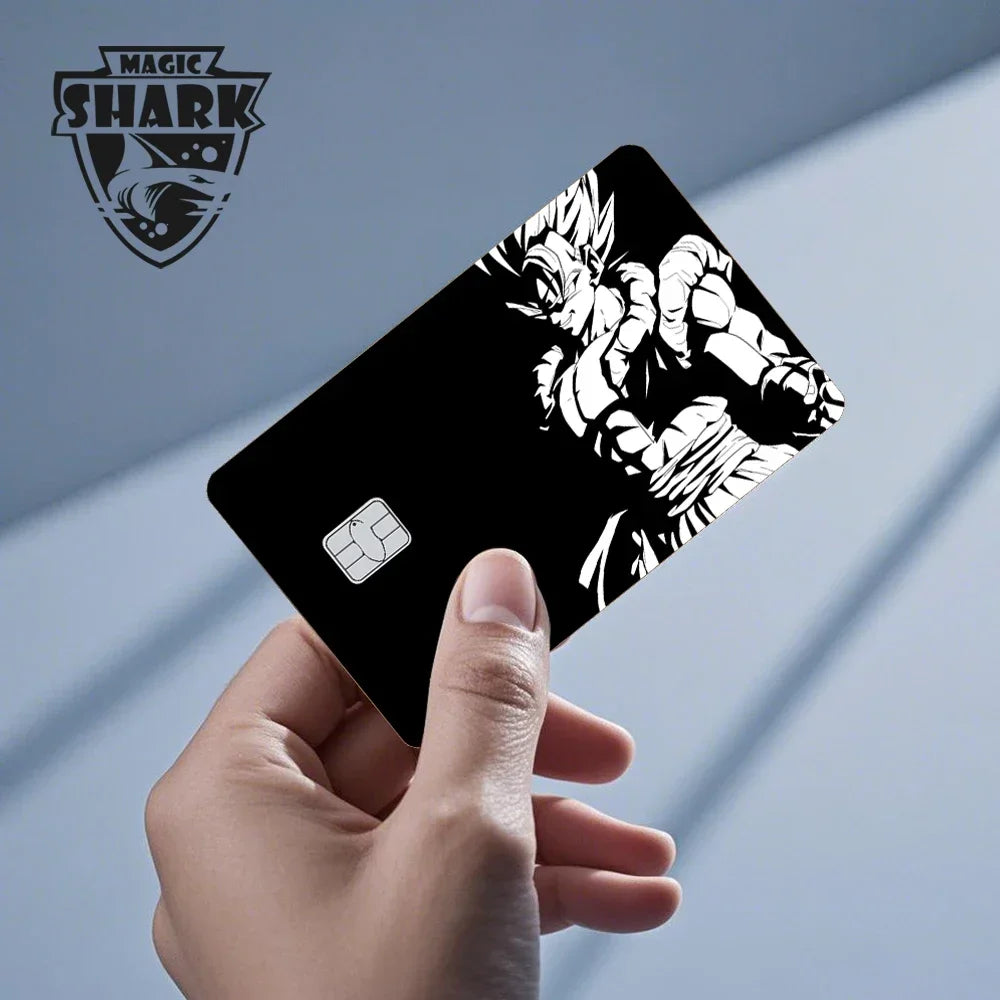 100% New Anime Goku Vegeta Super Saiyan 3M Front Film Skin Sticker Cover for Debit Credit Card