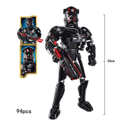 Space Wars Buildable Action Figures Kylo Ren Chewbacca Boba Jango Fett General Grievous Toys for Kids (KSZ605/617/326)