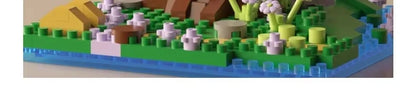 DIY Purple Romantic Cherry Blossom Flower Pink Tree House Assembly Building Blocks Classic Model Miniature Bricks Sets Kid Gifts