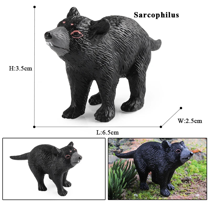 Oenux Forest Wild Animals Badger Brock Tapirus indicus Beaver Anteater Action Figures Model PVC Collection Education Kid Toy
