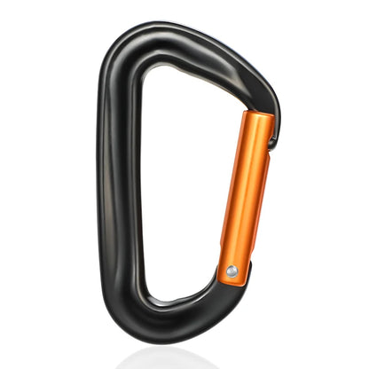 CLIWIZ 12KN Professional D-Shaped Aluminum Carabiner Key Hooks Lip Camping Keyring Snap Hook Outdoor Hiking Tool