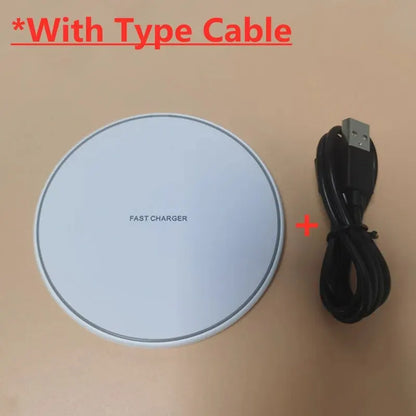 Wireless Charger For iPhone 17 15 14 13 12 X Pro Max Induction Fast Charging Pad Dock Station For Samsung S23 S22 Xiaomi Huawei