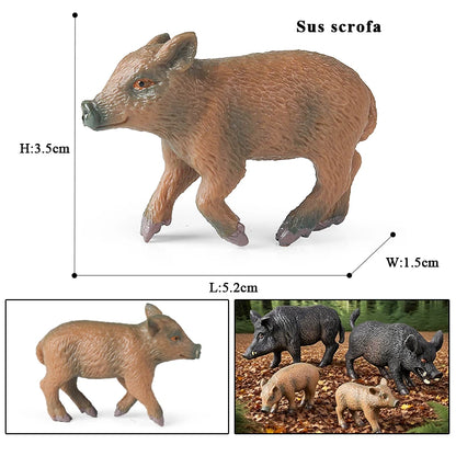 Oenux Wild boar Tapirus Indicus Porcupine Animals Simulation Model Action Figures Figurine Educational Collection Kids Toy Gift