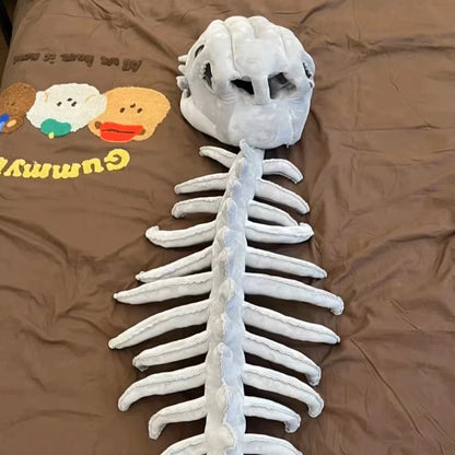 Realistic Dinosaur Skeleton Costume Set Funny Headgear Cosply Dress up Clothing Plush Toys Creative Gifts