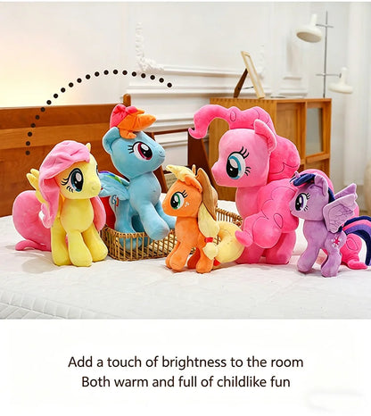 Little Pony Rainbow Dash Applejack Plush Toy 28cm Official Hasbro Figure Soft Stuffed Animal For Fans Collection Gift
