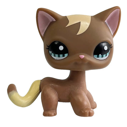CAT rare pet lps bobble head toys short hair cat standing grey #5 #391 black #336 old original anime figure toys