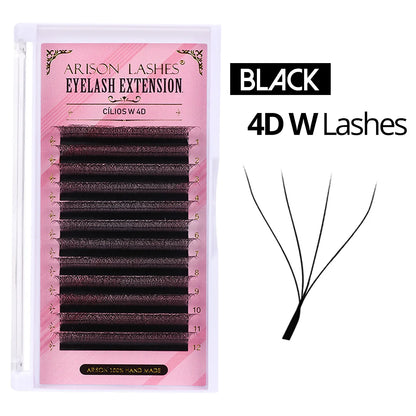 ARISON 3D/4D/5D/6D W-Shape Eyelashes Extension Premade Volume Fans YY-shape Lashes Faux Mink Soft Easy Faning Natural Lash