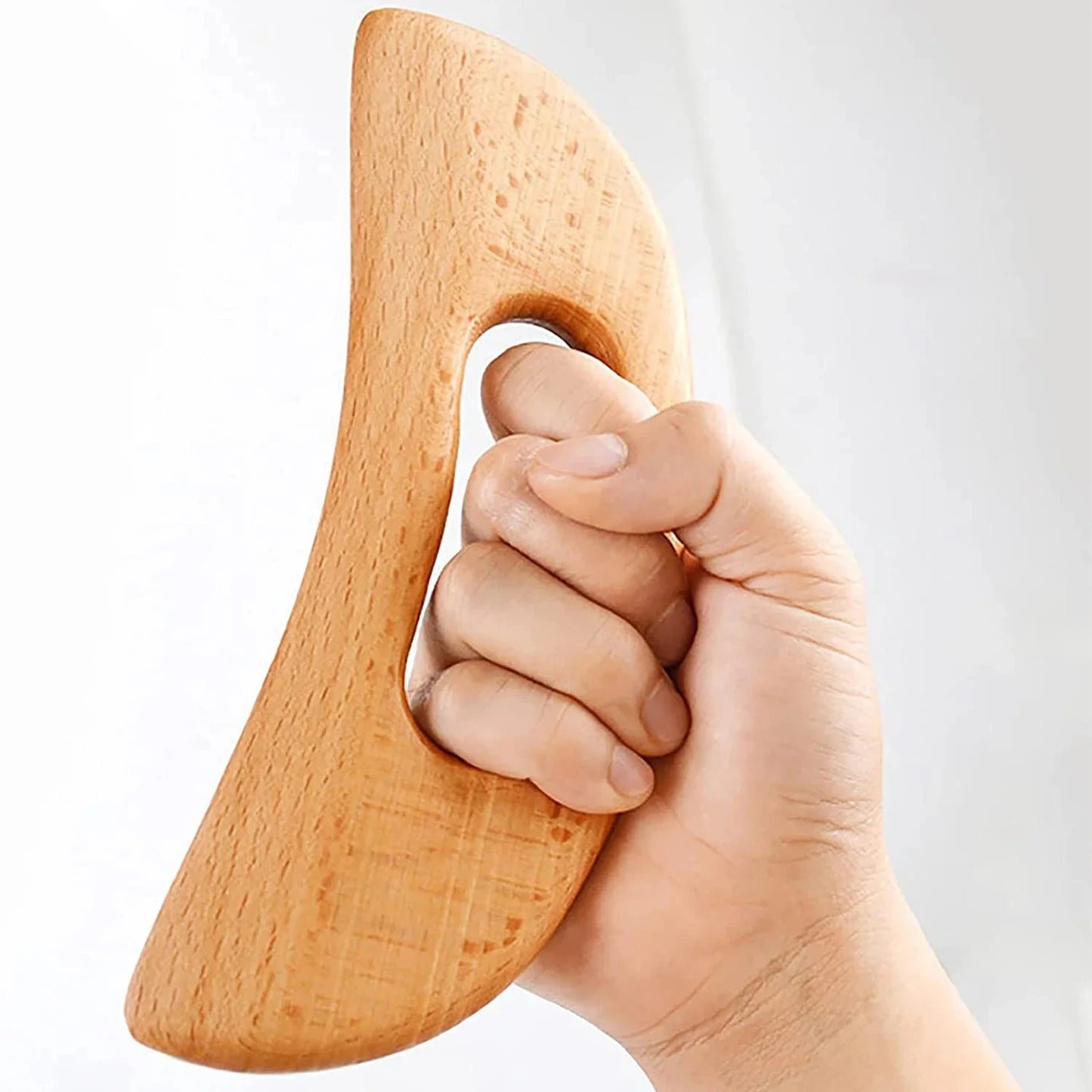 Wooden Cellulite Massager - Full Body Gua Sha Tool for Muscle Scraping & Back Massage, Natural Wood Care