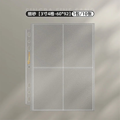 SINGBA 10pcs Clear Sheets Sleeve Acid free-No CPP loose-leaf Pages for A5/A4 Binder 4/ 9grid Pocket 3inch Photocard Protector