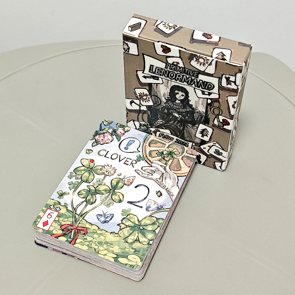 Primitive Lenormand Deck Rana System 42 Pcs Beginner-Friendly Lenormand Cards - 9*6cm