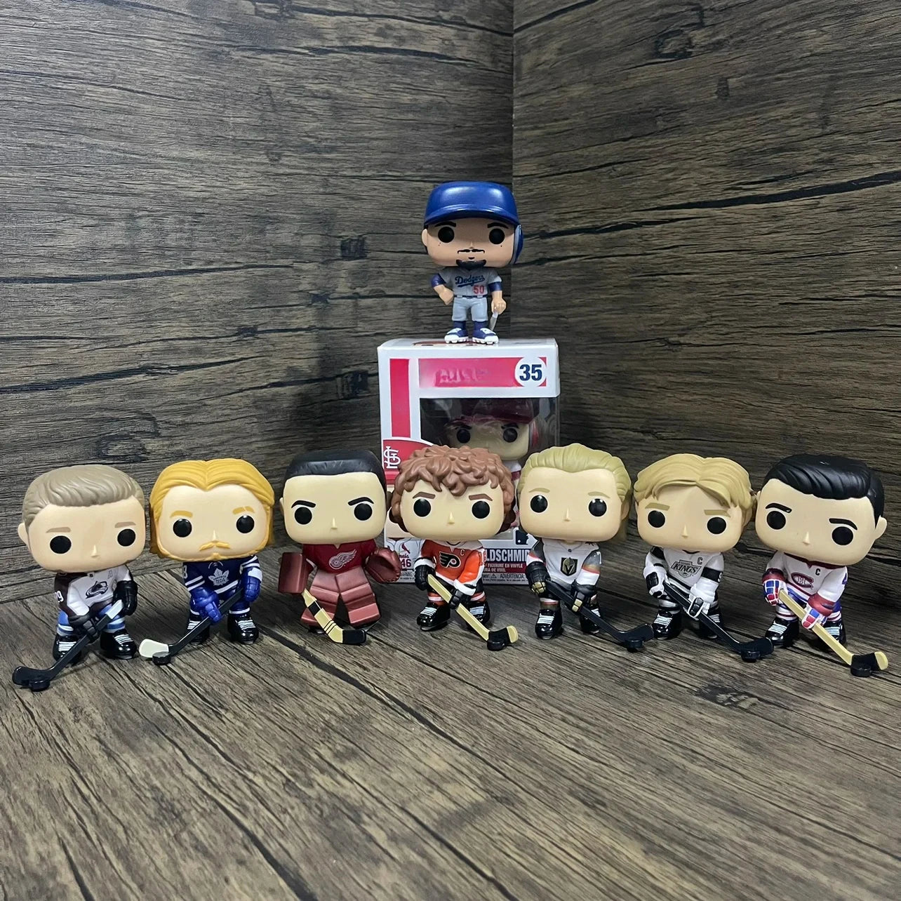 Baseballer Ice Hockey Star Athlete Action Figures Cute Cartoon Doll Desktop Ornament Gym Decoration Collectibles Toys Kids Gifts