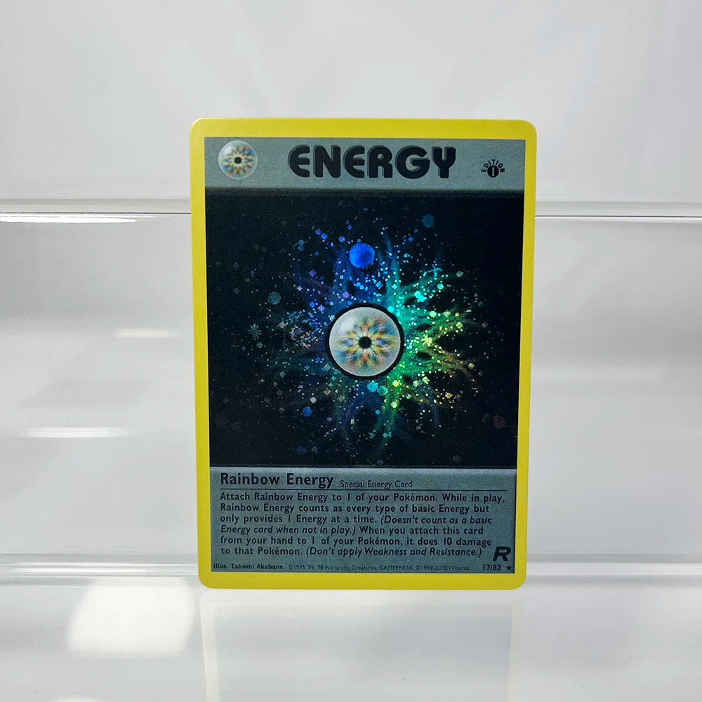 PKM Foil Cards Team Rocket Dark Blastoise Dragonite Charizard 1st Edition 1996 Single Cards Game Collection PTCG Proxy Cards